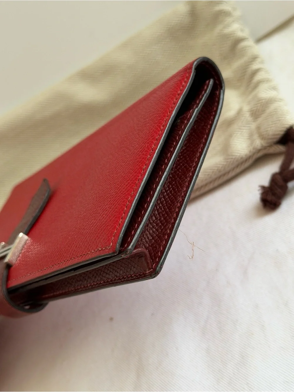 Hermes Bearn Bicolor Epsom Wallet